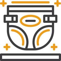 Diaper Line Two Color Icon vector