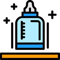 Baby bottle Line Filled Icon vector