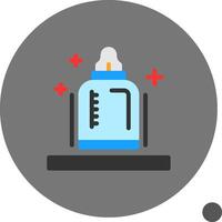 Baby bottle Flat Shadow Icon vector