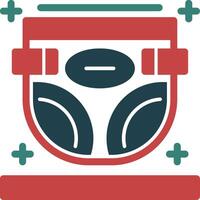 Diaper Glyph Two Color Icon vector