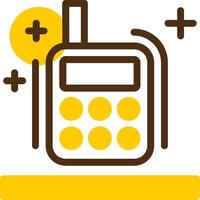 Baby monitor Yellow Lieanr Circle Icon vector