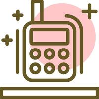 Baby monitor Linear Circle Icon vector