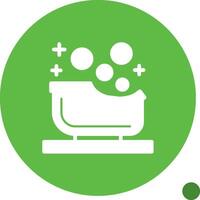 Baby bathtub Glyph Shadow Icon vector