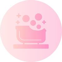 Baby bathtub Gradient Circle Icon vector