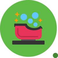 Baby bathtub Flat Shadow Icon vector