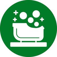 Baby bathtub Glyph Circle Icon vector