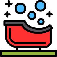 Baby bathtub Line Filled Icon vector