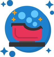 Baby bathtub Tailed Color Icon vector