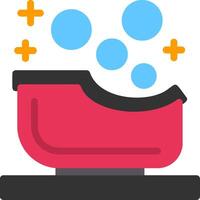 Baby bathtub Flat Icon vector