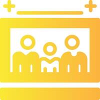 Family photo Solid Multi Gradient Icon vector