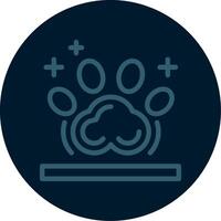 Pet pawprint Line Multi color Icon vector