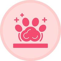 Pet pawprint Multicolor Circle Icon vector