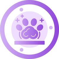 Pet pawprint Glyph Gradient Icon vector