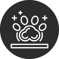 Pet pawprint Inverted Icon vector