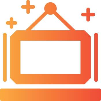Picture frame Solid Multi Gradient Icon vector
