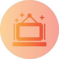 Picture frame Gradient Circle Icon vector