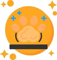 Pet pawprint Tailed Color Icon vector