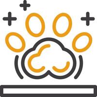 Pet pawprint Glyph Two Color Icon vector