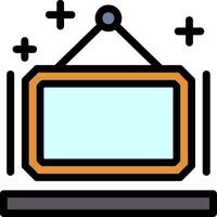 Picture frame Line Filled Icon vector