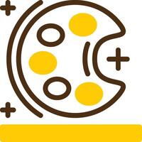 Palette Yellow Lieanr Circle Icon vector