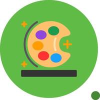 Palette Flat Shadow Icon vector