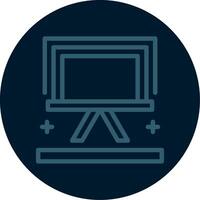 Easel Line Multi color Icon vector