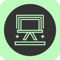Easel Linear Round Icon vector
