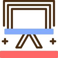 Easel Color Filled Icon vector