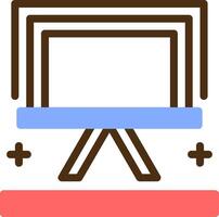 Easel Color Filled Icon vector