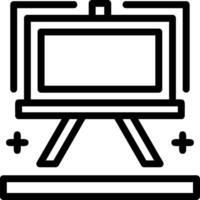 Artist's canvas Line Icon vector