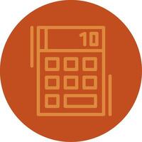Calculator Line Multi color Icon vector