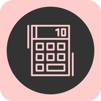 Calculator Linear Round Icon vector