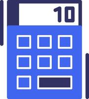 Calculator Solid Two Color Icon vector