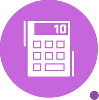Calculator Glyph Shadow Icon vector