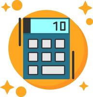 Calculator Tailed Color Icon vector