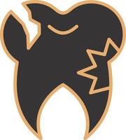 Caries Tooth Vector Icon