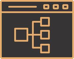 Online Flowchart Vector Icon