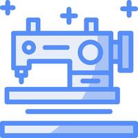 Sewing machine Line Filled Blue Icon vector