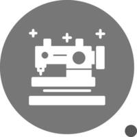 de coser máquina glifo sombra icono vector