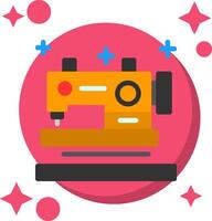 Sewing machine Tailed Color Icon vector