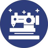 Sewing machine Glyph Circle Icon vector