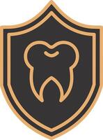 icono de vector de protección dental