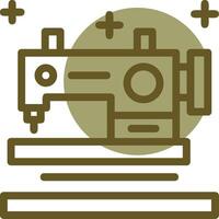 Sewing machine Linear Circle Icon vector