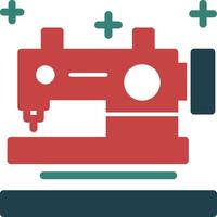 Sewing machine Glyph Two Color Icon vector