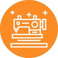 Sewing machine Outline Circle Icon vector