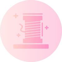 Thread spool Gradient Circle Icon vector