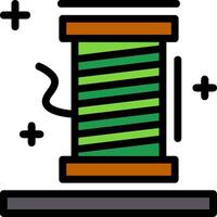 Thread spool Line Filled Icon vector