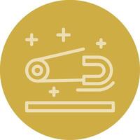 Safety pin Line Multi color Icon vector
