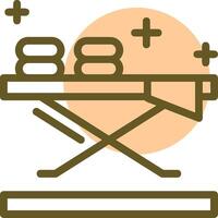 Ironing board Linear Circle Icon vector