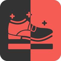 Shoe Red Inverse Icon vector